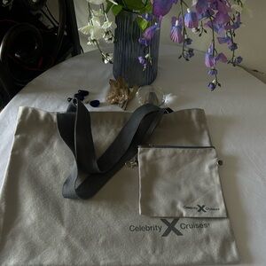 Celebrity Cruises Beige Tote Bag with Pouch